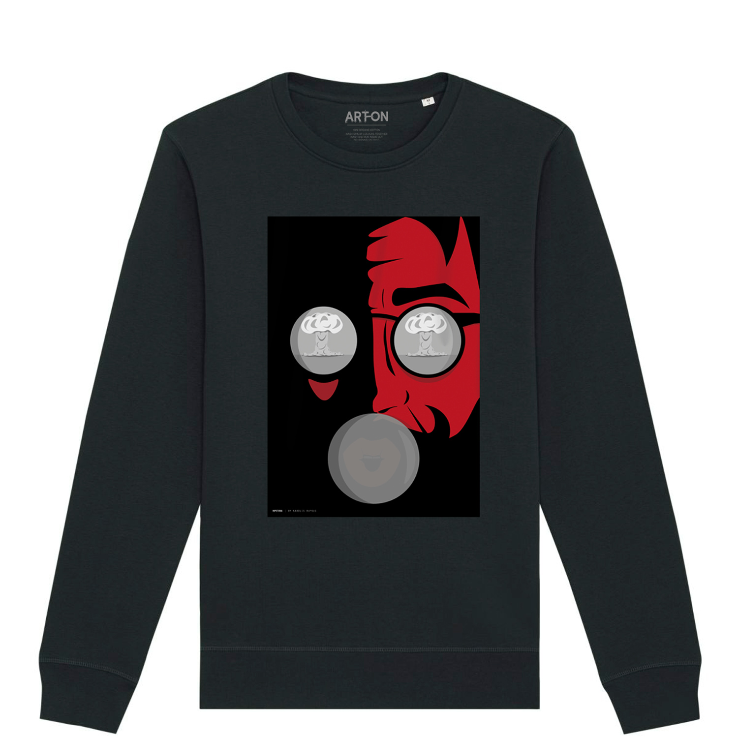 hipsteria_dzemperis_juodas unisex dzemperis